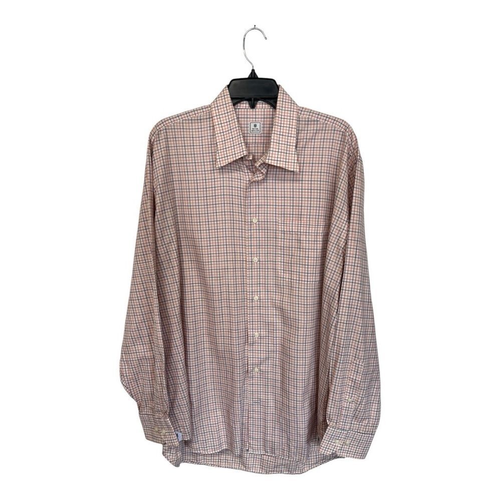 Peter Millar | Plaid Checkered Long Sleeve Collar Button Down‎ Dress Shirt XL